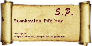 Stankovits Péter névjegykártya